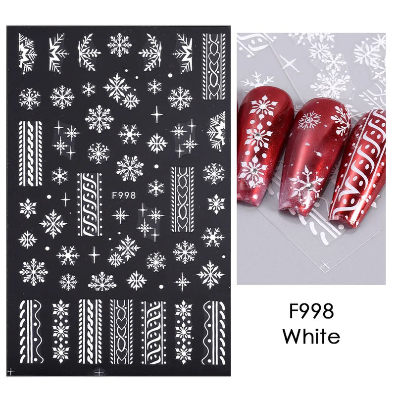 Laser Snowflake 3D Nail Decal