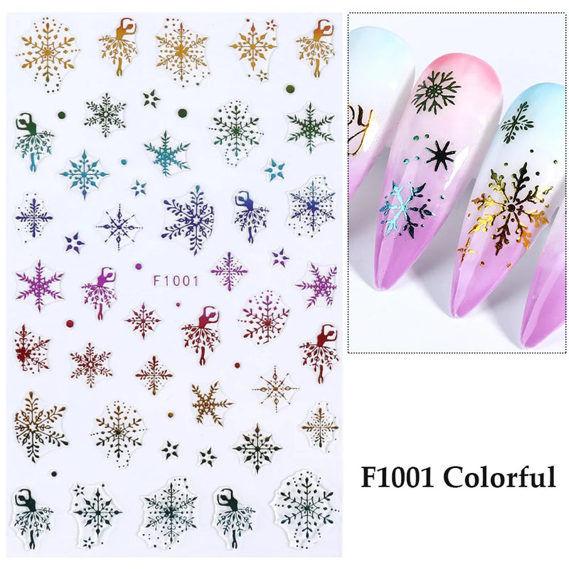 Laser Snowflake 3D Nail Decal