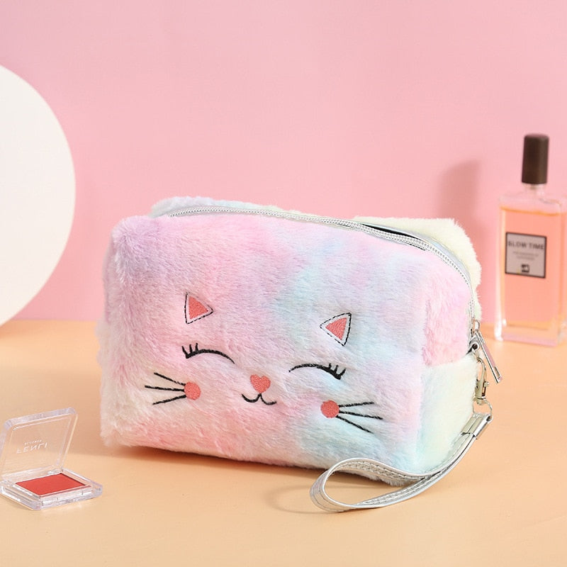 Fur Cat Cosmetic Bag