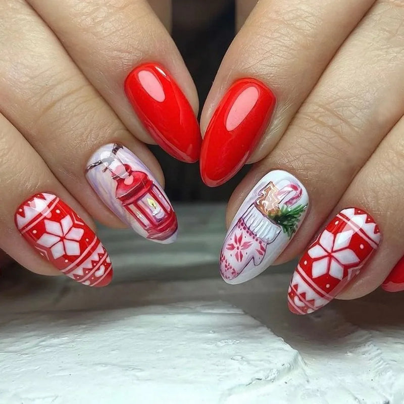 Snowflake Press On Nails