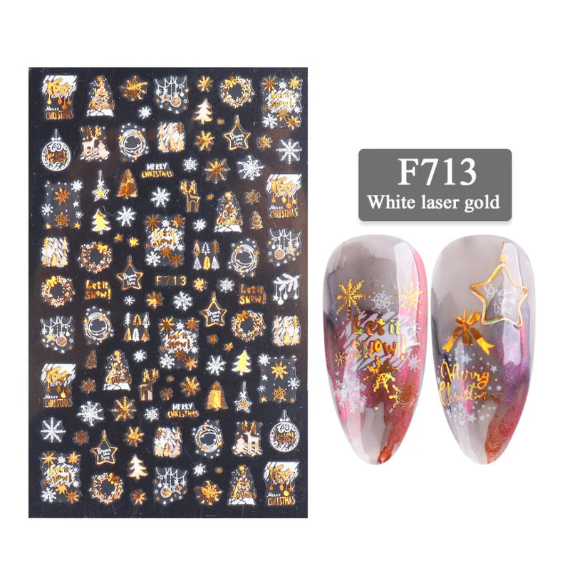 Laser Snowflake 3D Nail Decal