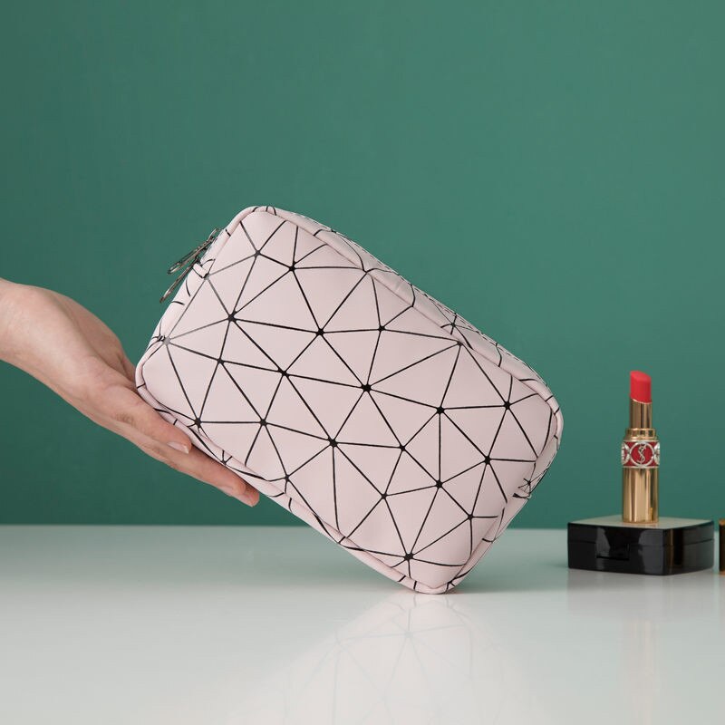 Geometric Line Makeup Bag Waterproof