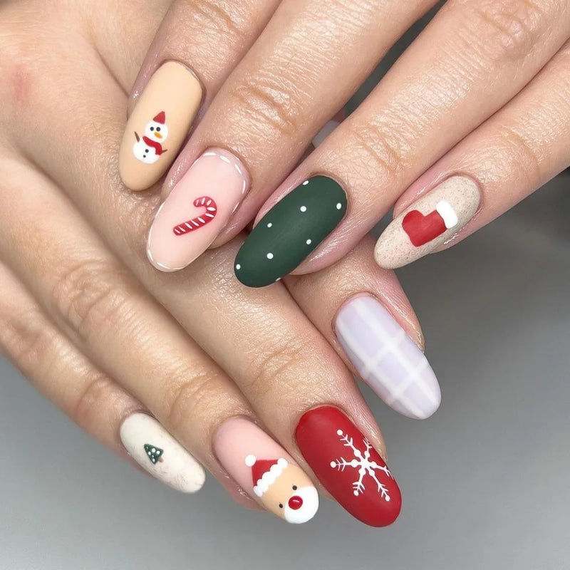 Snowflake Press On Nails